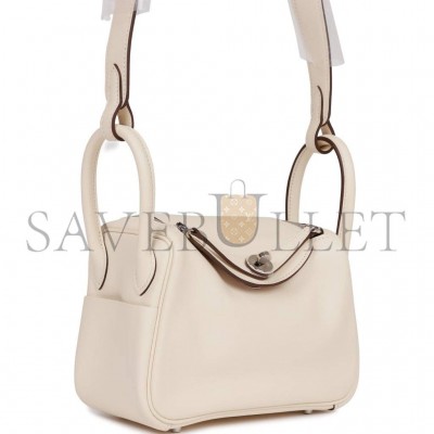 HERMES MINI LINDY NATA VERSO SWIFT PALLADIUM HARDWARE (19*12.5*9)