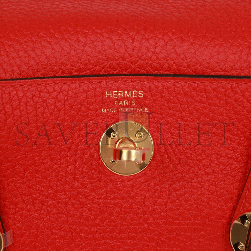 HERMES MINI LINDY ROUGE DE COEUR CLEMENCE GOLD HARDWARE (19*12.5*9) HERMES MINI LINDY ROUGE DE COEUR CLEMENCE GOLD HARDWARE (19*12.5*9)