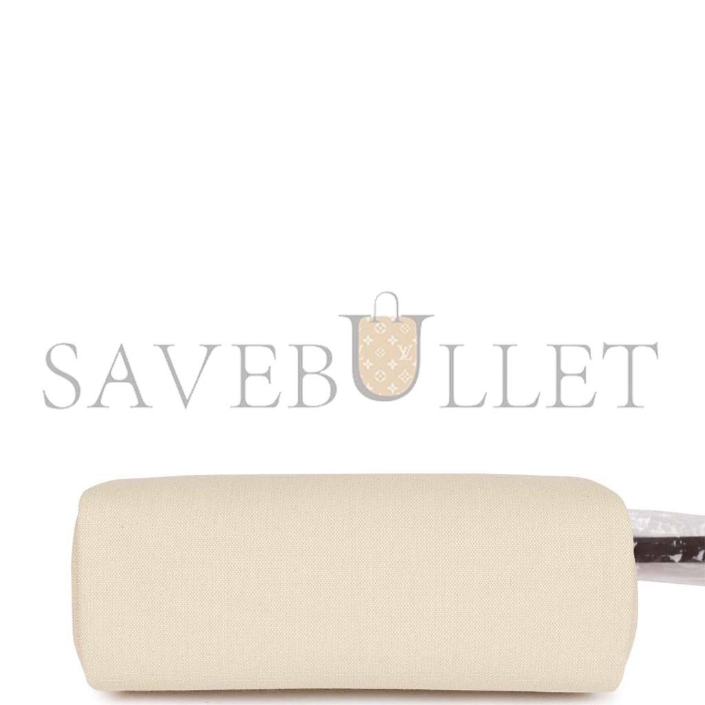 HERMES HERBAG ZIP PM 31 BETON TOILE H BERLINE ROUGE SELLIER HUNTER GOLD HARDWARE (30*27*11cm)