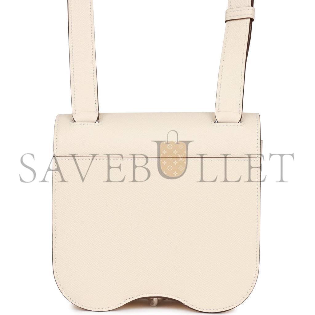 HERMES MINI DELLA CAVALLERA NATA EPSOM PALLADIUM HARDWARE (18*16*5cm) HERMES MINI DELLA CAVALLERA NATA EPSOM PALLADIUM HARDWARE (18*16*5cm)