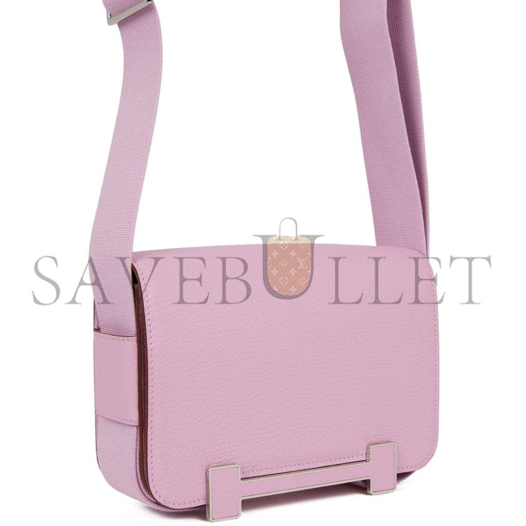 HERMES GETA MAUVE SYLVESTRE CHEVRE PALLADIUM HARDWARE (20.3*14*6.4cm) HERMES GETA MAUVE SYLVESTRE CHEVRE PALLADIUM HARDWARE (20.3*14*6.4cm)