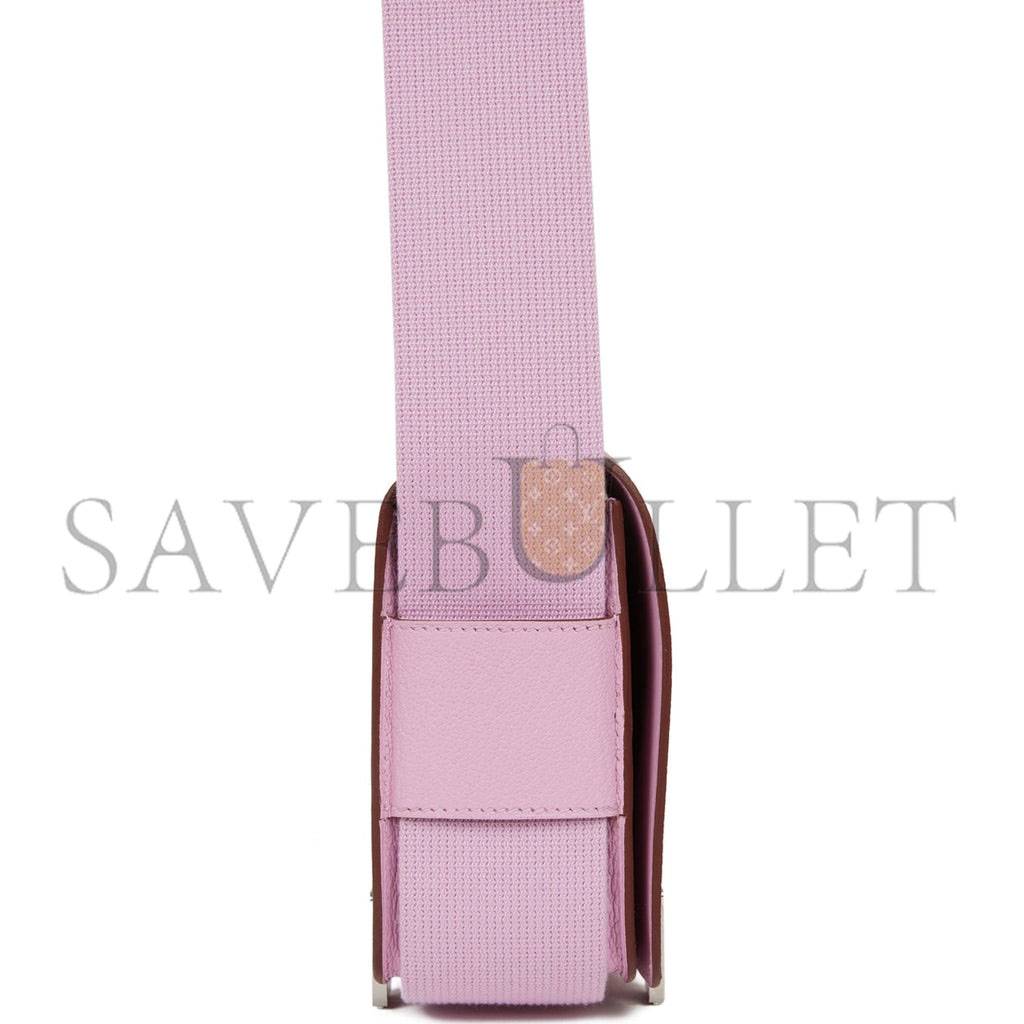 HERMES GETA MAUVE SYLVESTRE CHEVRE PALLADIUM HARDWARE (20.3*14*6.4cm) HERMES GETA MAUVE SYLVESTRE CHEVRE PALLADIUM HARDWARE (20.3*14*6.4cm)