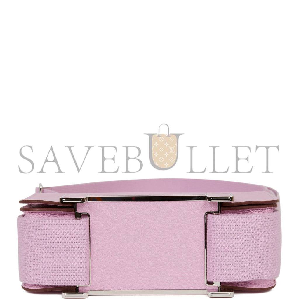 HERMES GETA MAUVE SYLVESTRE CHEVRE PALLADIUM HARDWARE (20.3*14*6.4cm) HERMES GETA MAUVE SYLVESTRE CHEVRE PALLADIUM HARDWARE (20.3*14*6.4cm)