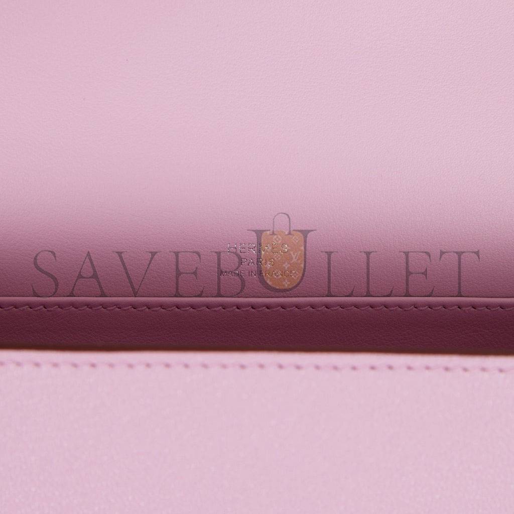HERMES GETA MAUVE SYLVESTRE CHEVRE PALLADIUM HARDWARE (20.3*14*6.4cm) HERMES GETA MAUVE SYLVESTRE CHEVRE PALLADIUM HARDWARE (20.3*14*6.4cm)