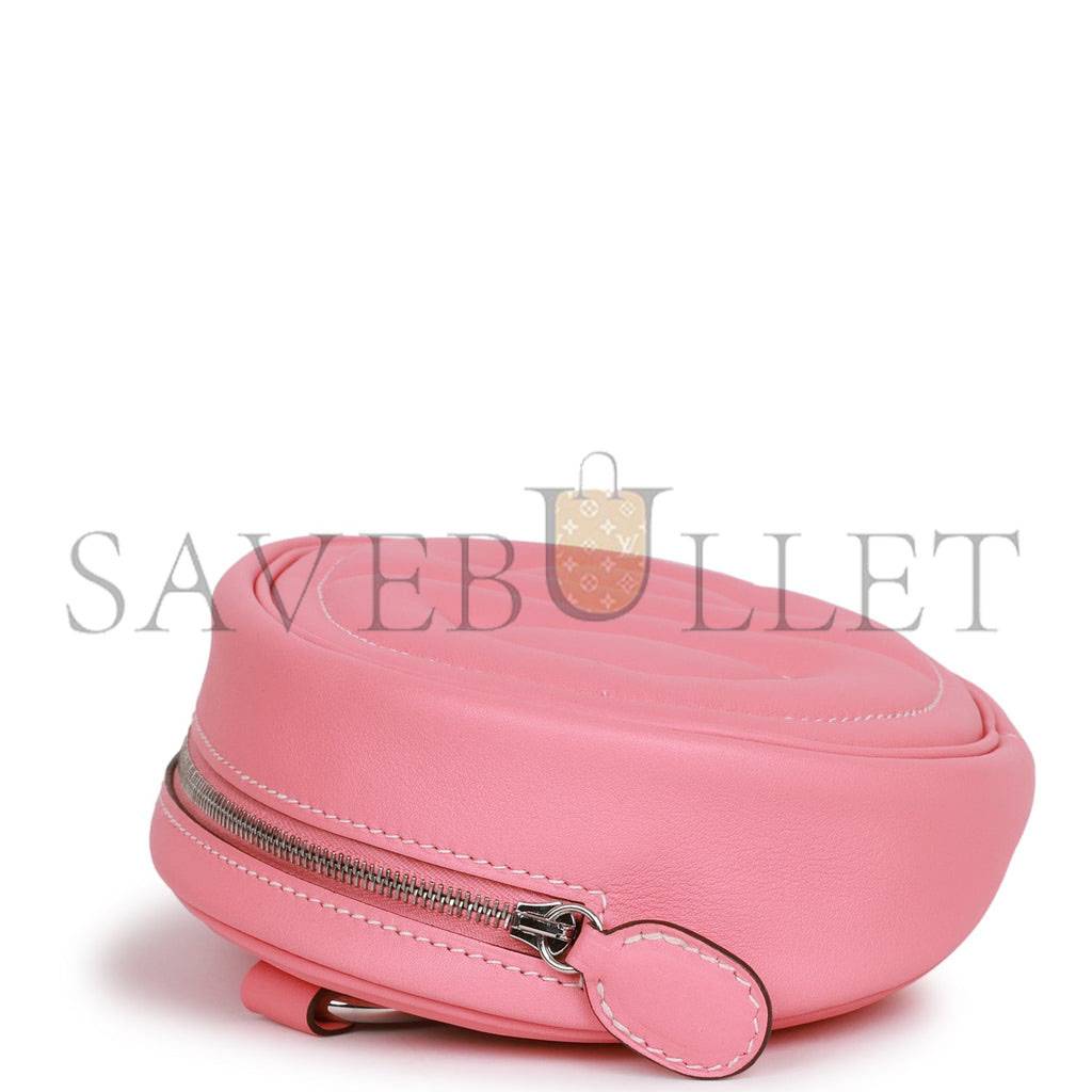 HERMES IN-THE-LOOP BELT BAG ROSE D'ETE VERSO SWIFT PALLADIUM HARDWARE (19cm) HERMES IN-THE-LOOP BELT BAG ROSE D'ETE VERSO SWIFT PALLADIUM HARDWARE (19cm)
