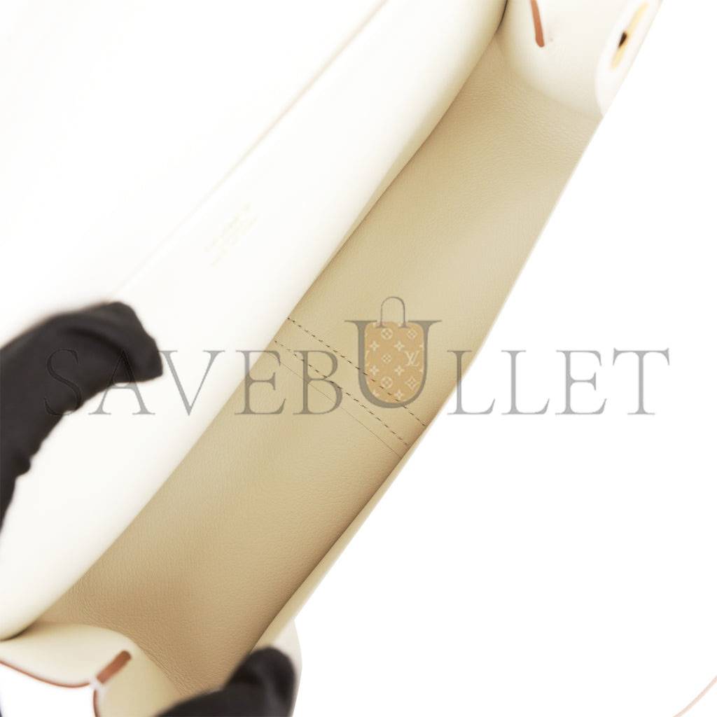 HERMES HALZAN 25 WHITE EVERCOLOR GOLD HARDWARE (25cm) HERMES HALZAN 25 WHITE EVERCOLOR GOLD HARDWARE (25cm)
