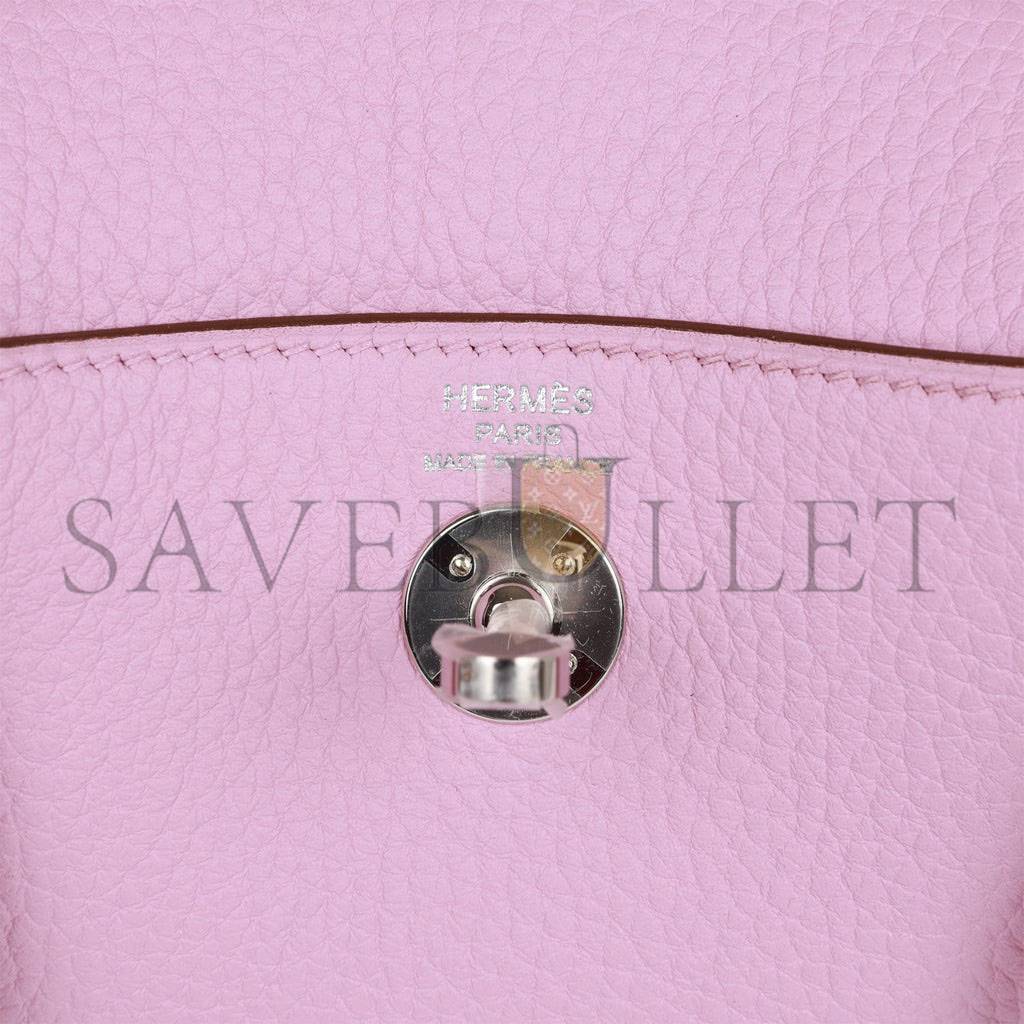 HERMES MINI LINDY MAUVE SYLVESTRE CLEMENCE PALLADIUM HARDWARE (19*12.5*9) HERMES MINI LINDY MAUVE SYLVESTRE CLEMENCE PALLADIUM HARDWARE (19*12.5*9)
