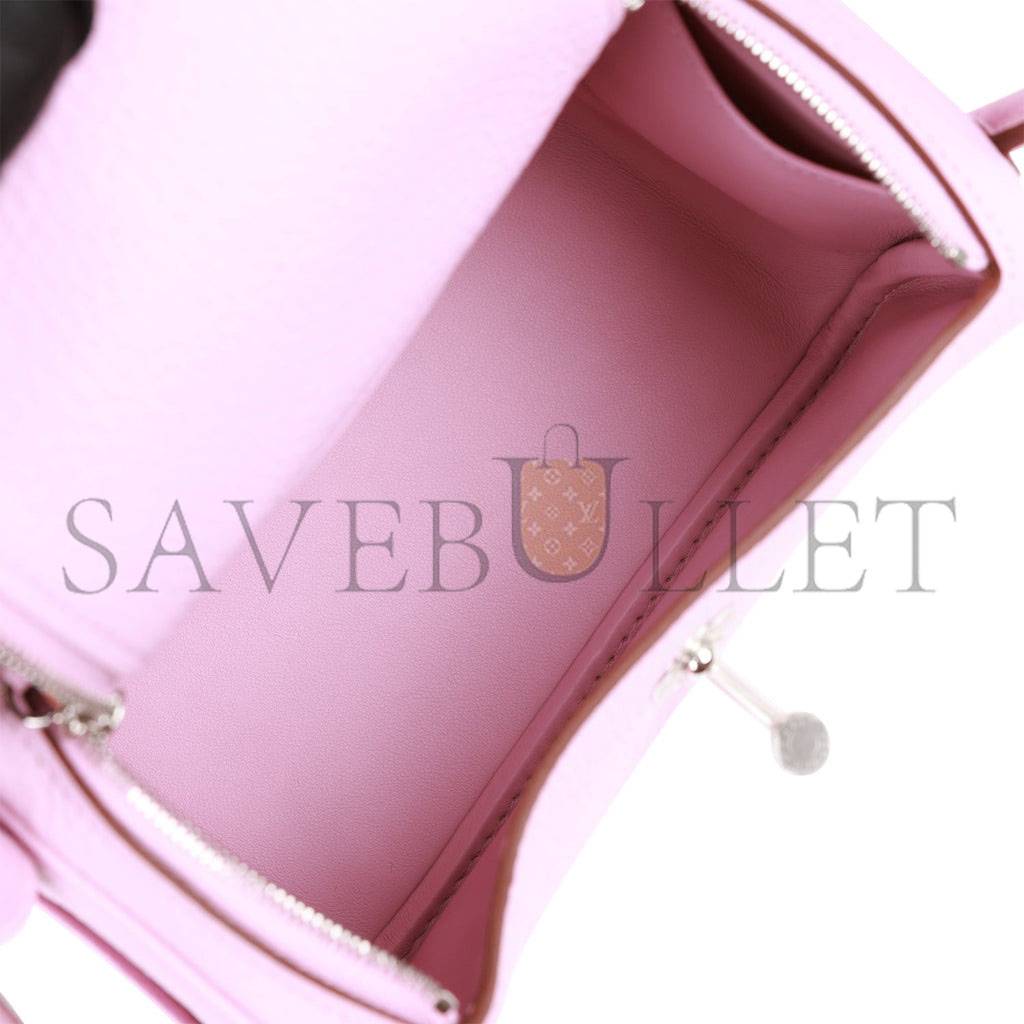 HERMES MINI LINDY MAUVE SYLVESTRE CLEMENCE PALLADIUM HARDWARE (19*12.5*9) HERMES MINI LINDY MAUVE SYLVESTRE CLEMENCE PALLADIUM HARDWARE (19*12.5*9)
