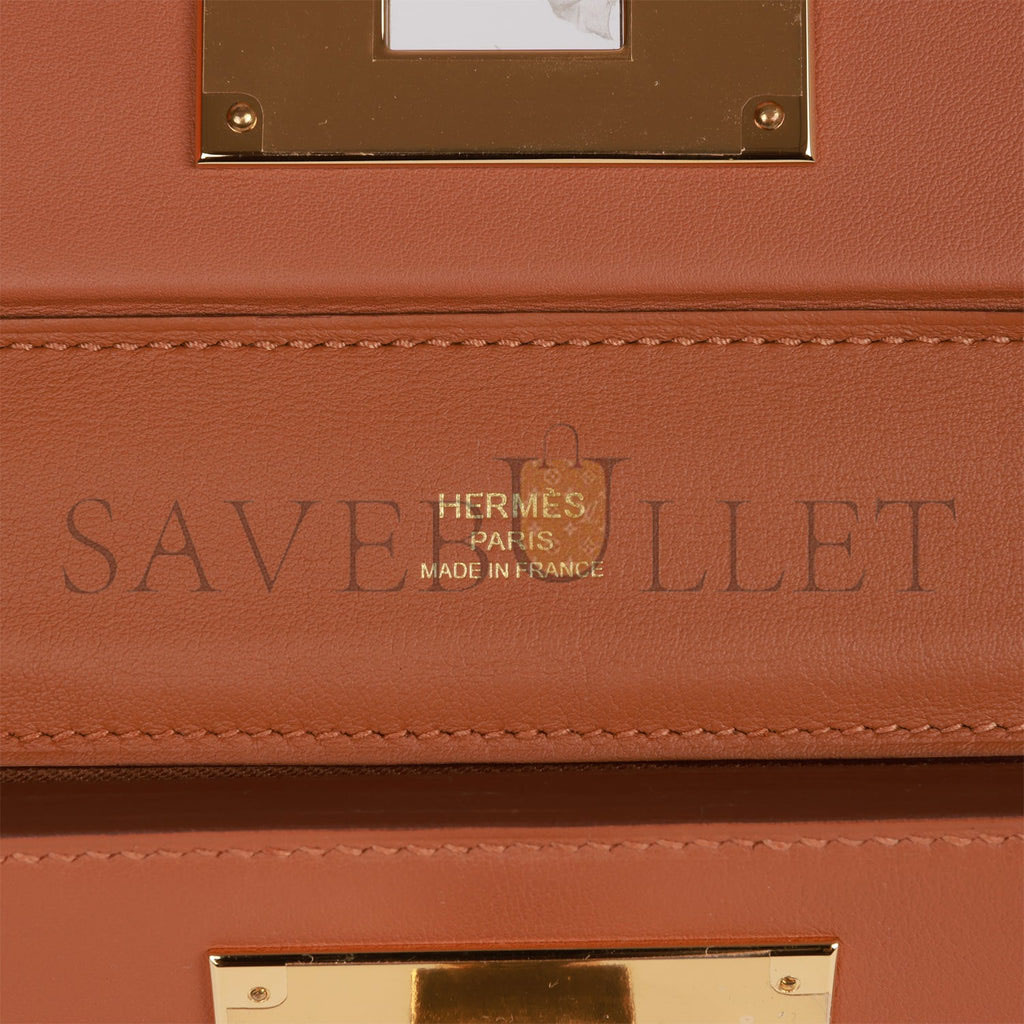 HERMES MINI 2424 BAG GOLD EVERCOLOR AND SWIFT GOLD HARDWARE (23*16*11cm) HERMES MINI 2424 BAG GOLD EVERCOLOR AND SWIFT GOLD HARDWARE (23*16*11cm)