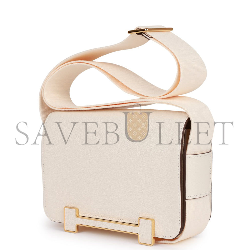 HERMES GETA NATA CHEVRE GOLD HARDWARE (20.3*14*6.4cm)