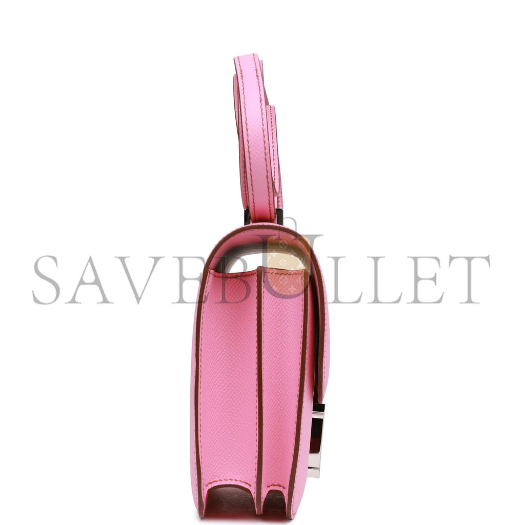 HERMES CONSTANCE 18 BUBBLEGUM EPSOM PALLADIUM HARDWARE (18cm) HERMES CONSTANCE 18 BUBBLEGUM EPSOM PALLADIUM HARDWARE (18cm)