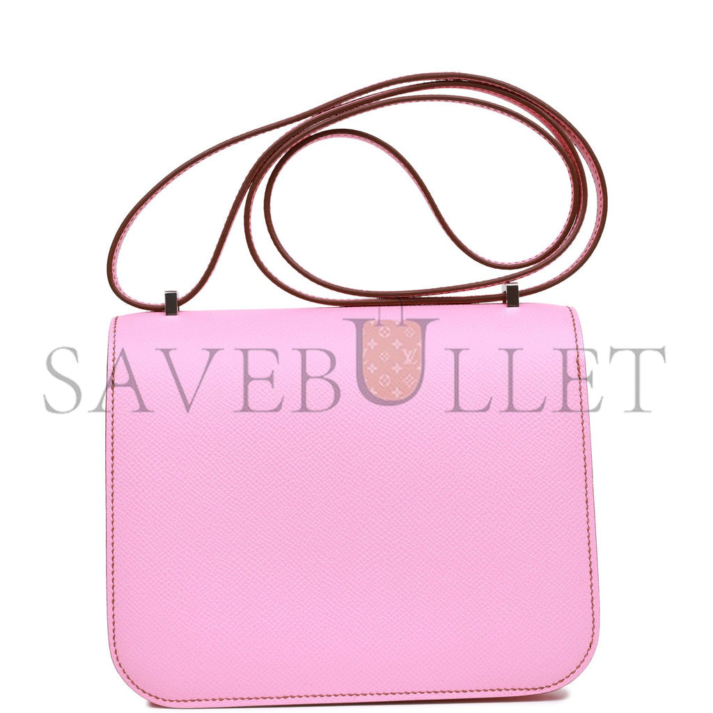 HERMES CONSTANCE 18 BUBBLEGUM EPSOM PALLADIUM HARDWARE (18cm) HERMES CONSTANCE 18 BUBBLEGUM EPSOM PALLADIUM HARDWARE (18cm)
