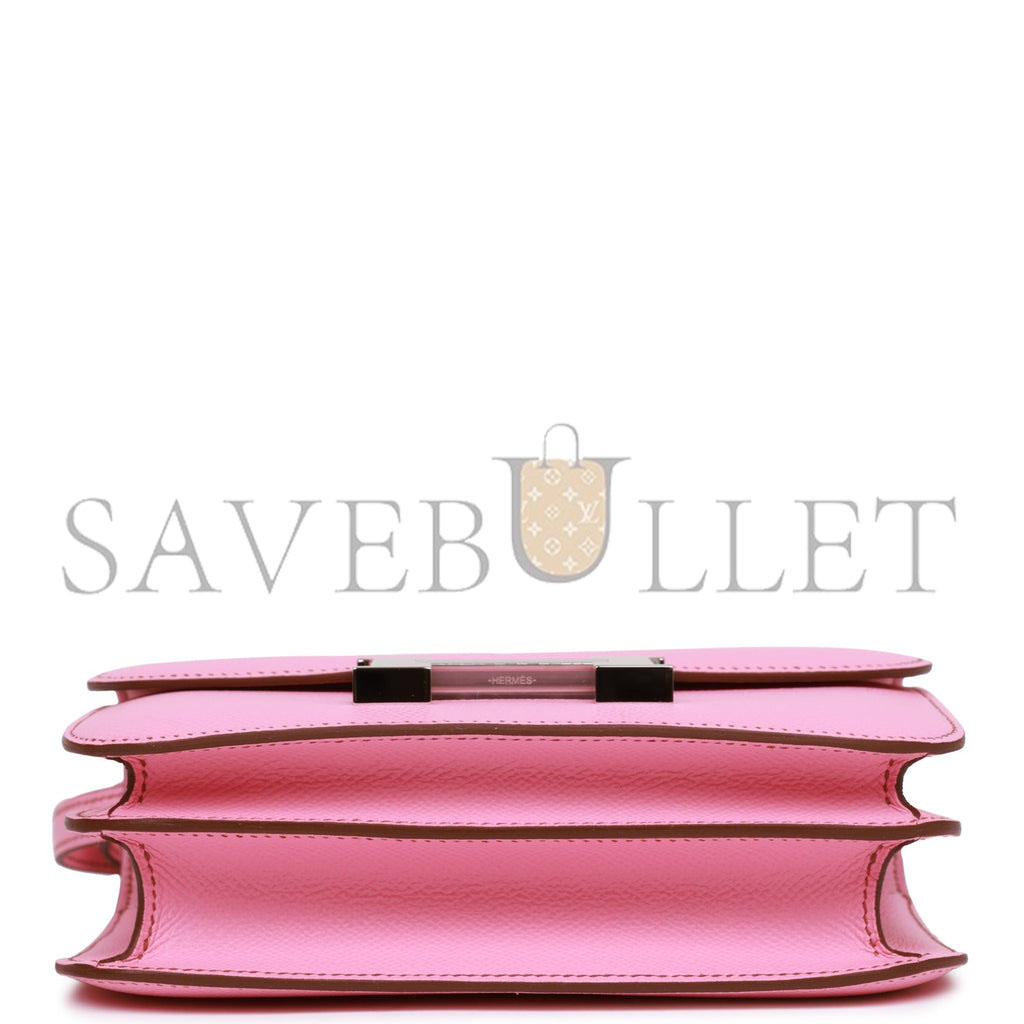 HERMES CONSTANCE 18 BUBBLEGUM EPSOM PALLADIUM HARDWARE (18cm) HERMES CONSTANCE 18 BUBBLEGUM EPSOM PALLADIUM HARDWARE (18cm)