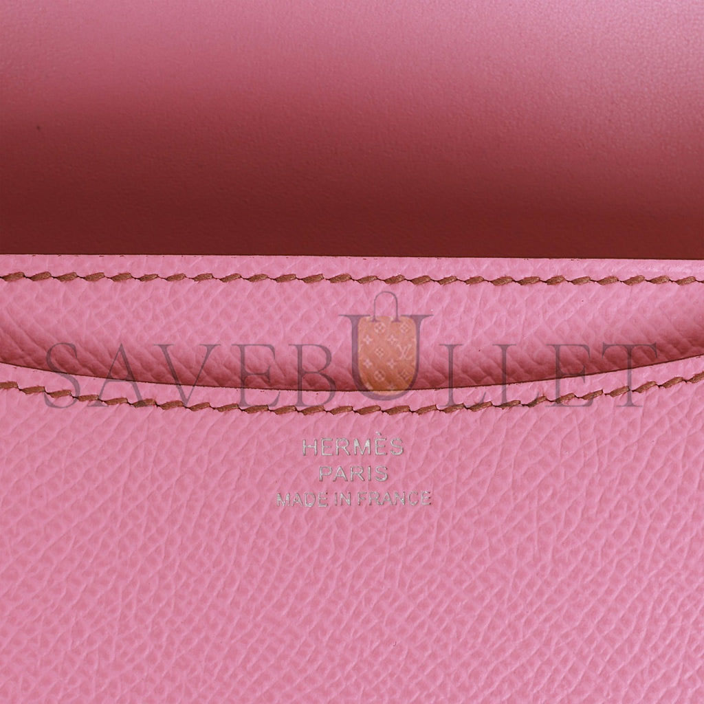 HERMES CONSTANCE 18 BUBBLEGUM EPSOM PALLADIUM HARDWARE (18cm) HERMES CONSTANCE 18 BUBBLEGUM EPSOM PALLADIUM HARDWARE (18cm)