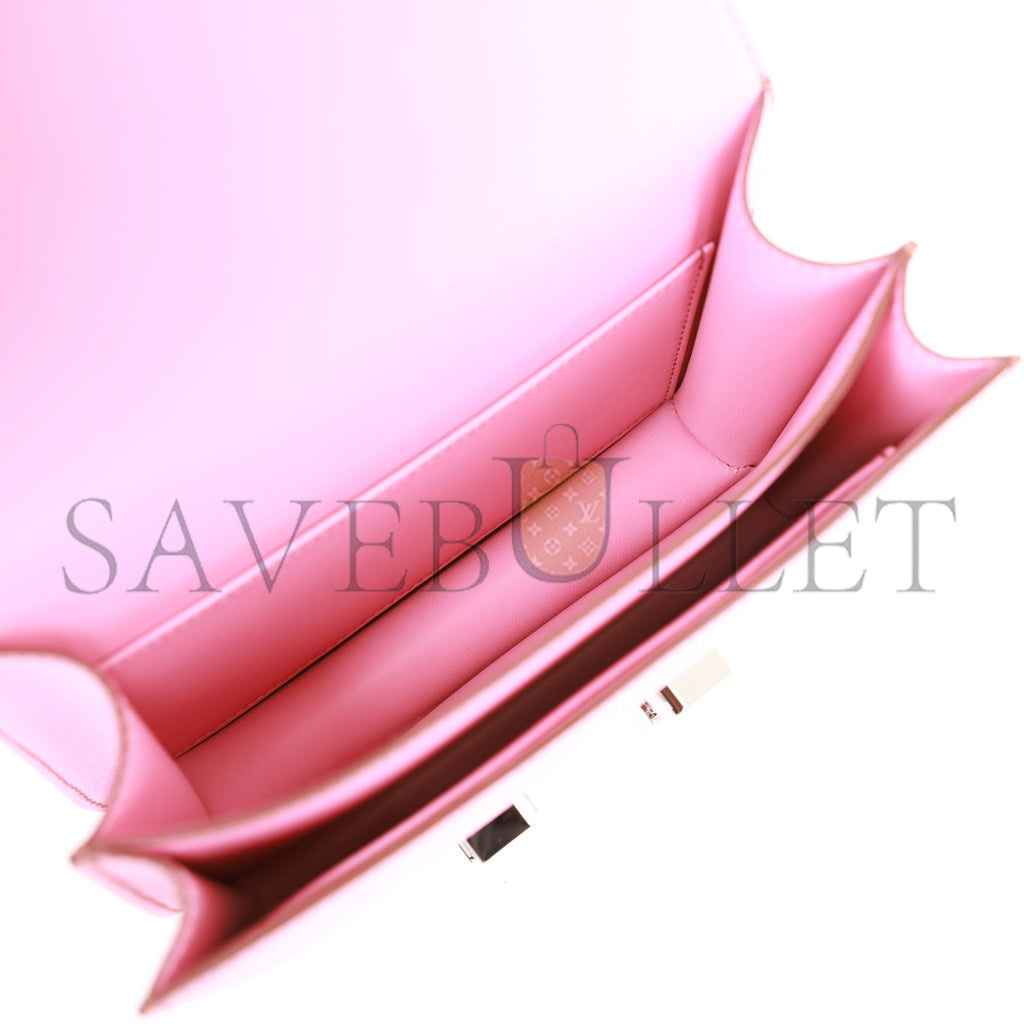 HERMES CONSTANCE 18 BUBBLEGUM EPSOM PALLADIUM HARDWARE (18cm) HERMES CONSTANCE 18 BUBBLEGUM EPSOM PALLADIUM HARDWARE (18cm)