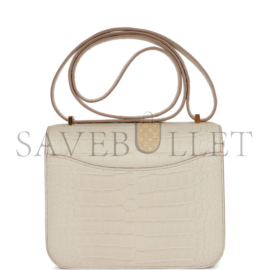 HERMES CONSTANCE 18 BETON MATTE ALLIGATOR GOLD HARDWARE (18cm) HERMES CONSTANCE 18 BETON MATTE ALLIGATOR GOLD HARDWARE (18cm)