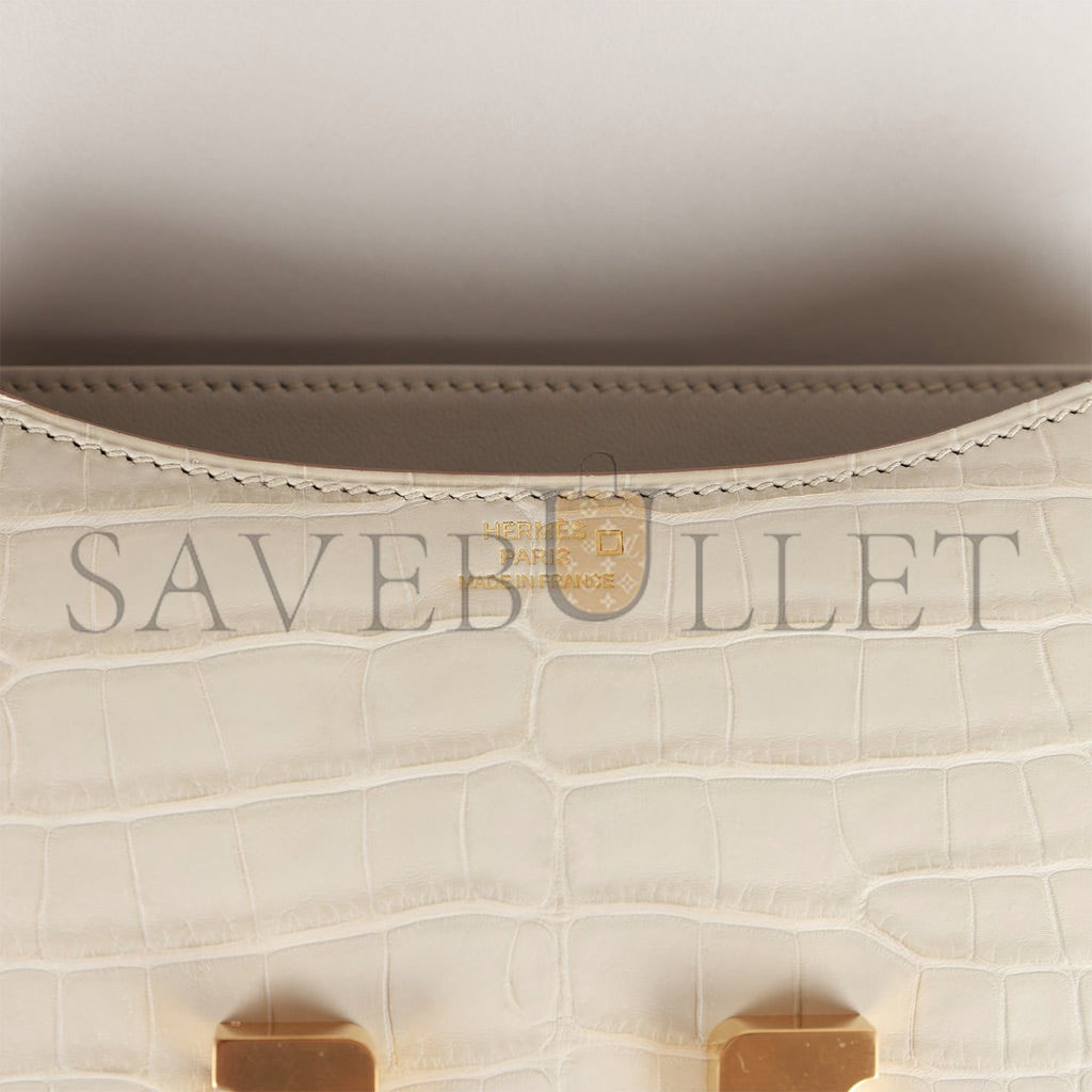 HERMES CONSTANCE 18 BETON MATTE ALLIGATOR GOLD HARDWARE (18cm) HERMES CONSTANCE 18 BETON MATTE ALLIGATOR GOLD HARDWARE (18cm)