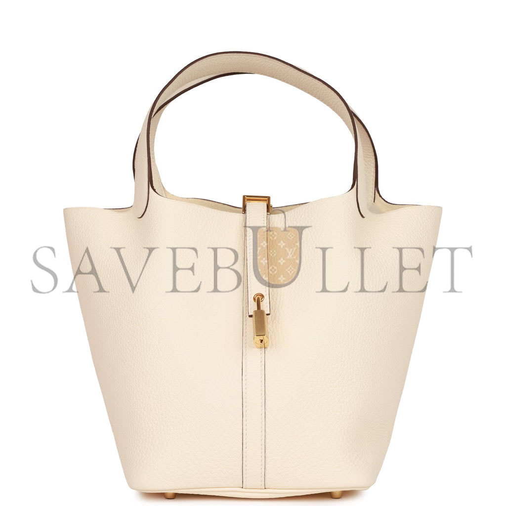 HERMES PICOTIN LOCK 22 NATA CLEMENCE GOLD HARDWARE (22*21*18cm) HERMES PICOTIN LOCK 22 NATA CLEMENCE GOLD HARDWARE (22*21*18cm)