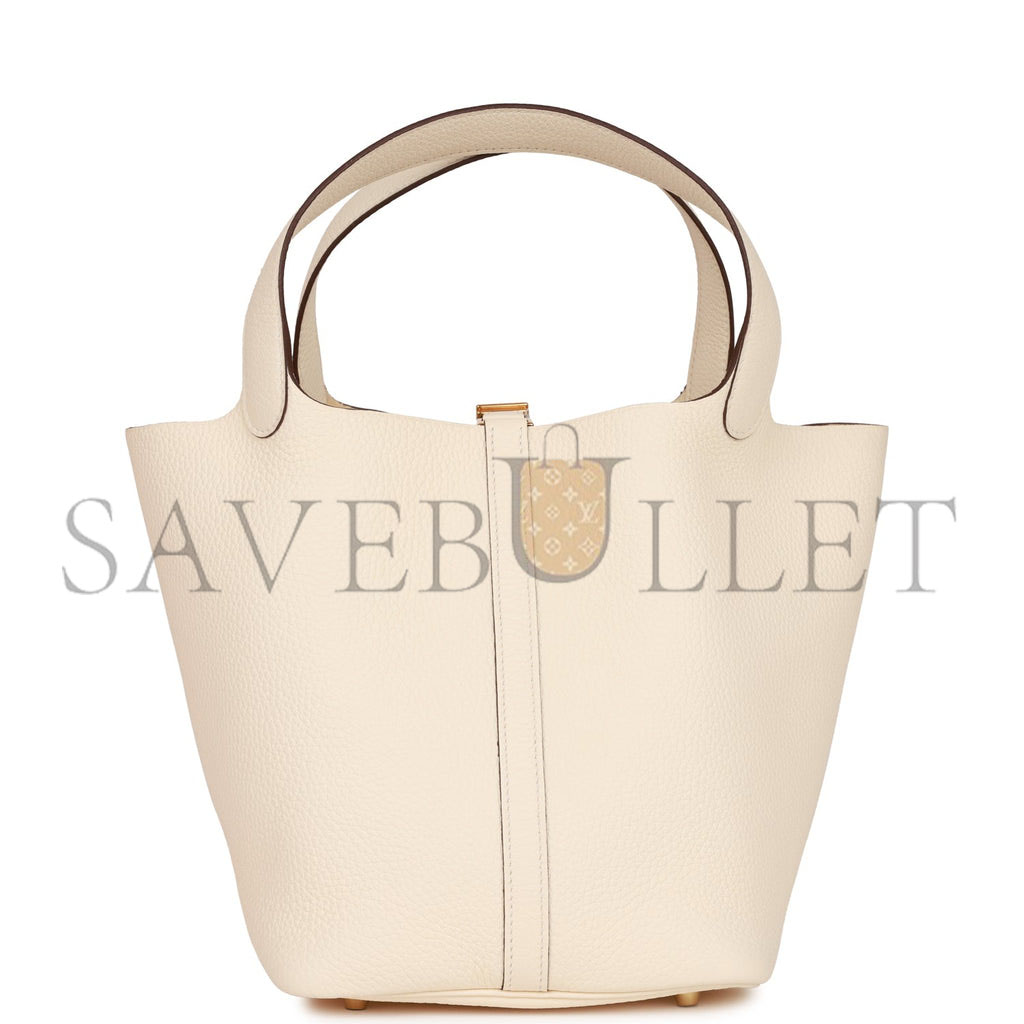 HERMES PICOTIN LOCK 22 NATA CLEMENCE GOLD HARDWARE (22*21*18cm) HERMES PICOTIN LOCK 22 NATA CLEMENCE GOLD HARDWARE (22*21*18cm)