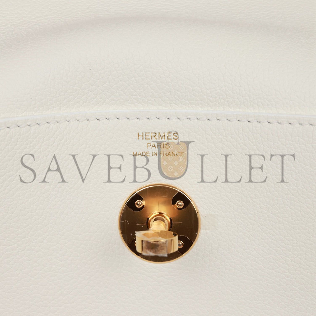 HERMES LINDY 26 WHITE EVERCOLOR GOLD HARDWARE (26*18*12cm) HERMES LINDY 26 WHITE EVERCOLOR GOLD HARDWARE (26*18*12cm)